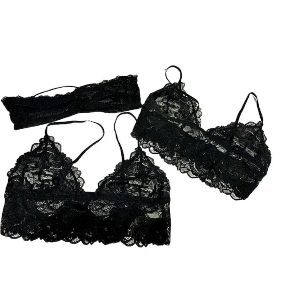 Free People Intimately FP Lace Longline Bralette and Bandeau Set Size S - NWT
